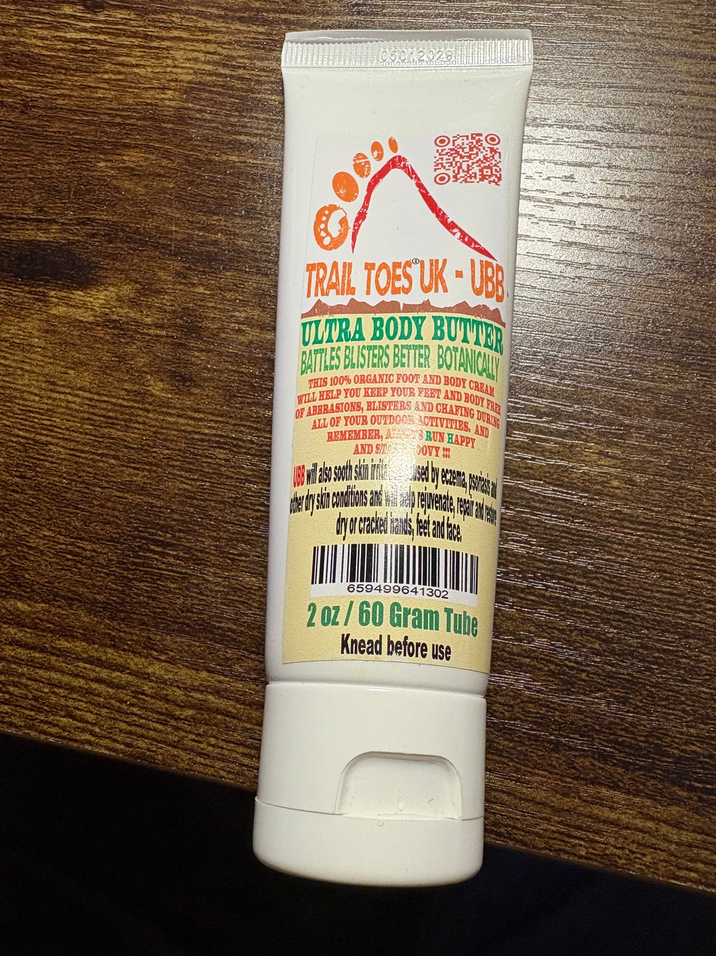 Trail toes ULTRA BODY BUTTER 2oz 60 gram tube