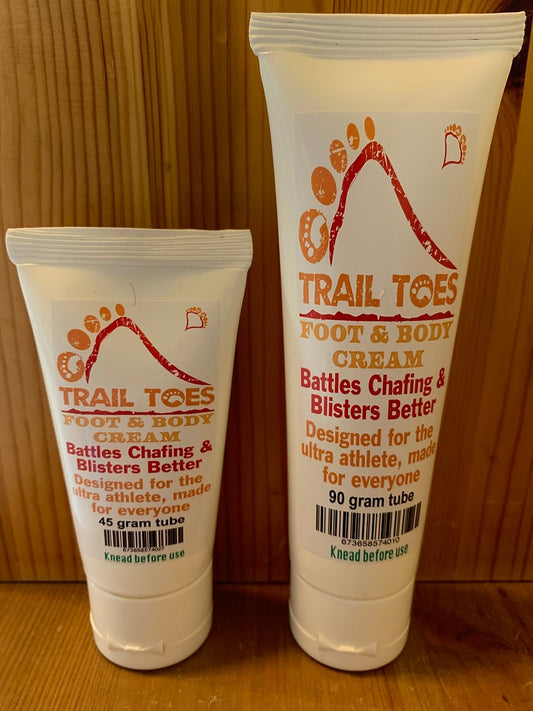 Trail Toes foot cream NOW available in tubes in Two sizes " a real game changer" Small 45 grammes